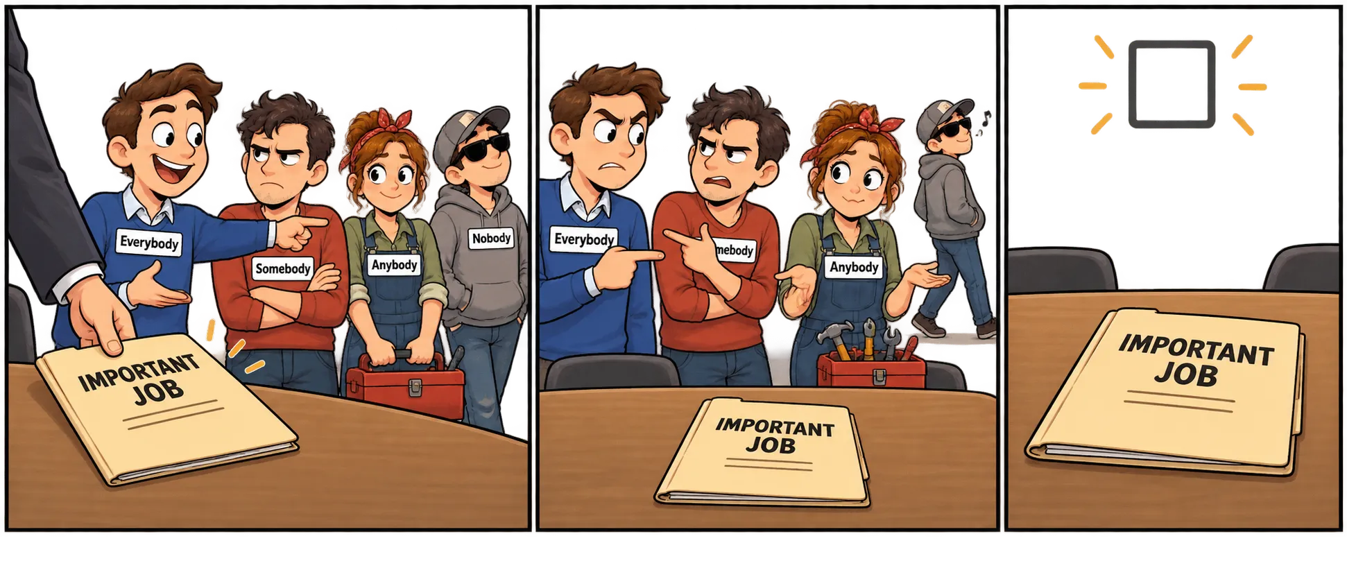 Nobody did Anybody work